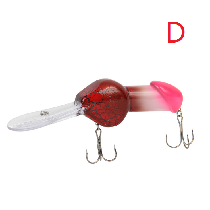 2 Penis Shape Dick Spinner Spoon Lure Black or Rose Gold Color Bass Trout Freshwater Fishing Rose Gold / 36G