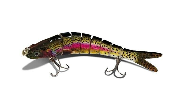 8 Sections Jointed segmented swimbait rattling bb fishing lure bait California Outdoor Pro 8 Sections Jointed segmented swimbait rattling bb fishing lure bait California Outdoor Pro