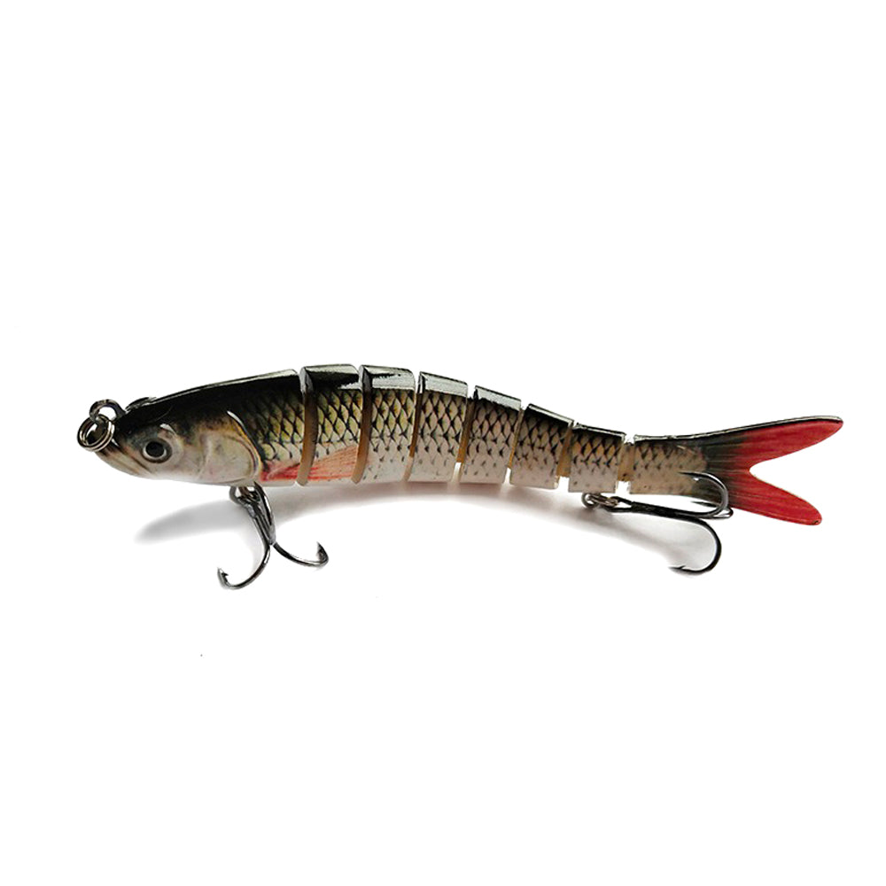 8 segmented fishing lures Sections Jointed swimbait rattling bb lure bait – California Outdoor Pro Abu Garcia Beast 200 Truscend multi jointed swimbait Framing:Print Only lines