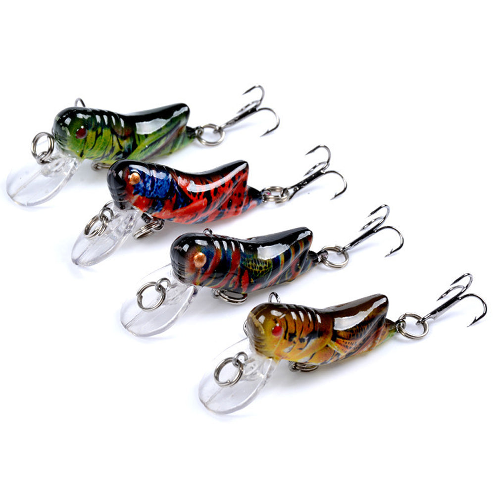 Cricket Shape Fishing Soft Lures Simulation Grasshopper Cricket Insect Mino  Lure for Outdoor Streams Ponds or River