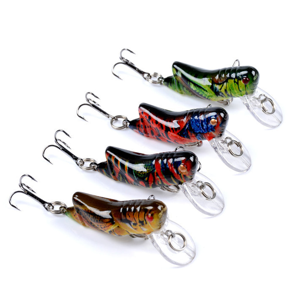 Maxbell 5Pcs 4cm Lifelike Insect Grasshopper Fishing Lures Baits Crankbaits  with Treble Hook Flying Fishing Lure at Rs 881.00, New Delhi