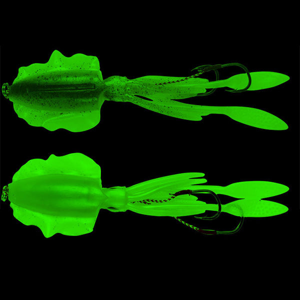 Squid Fishing Lure, Squid Bait 10 Pcs Glowing with Hook for Outdoor