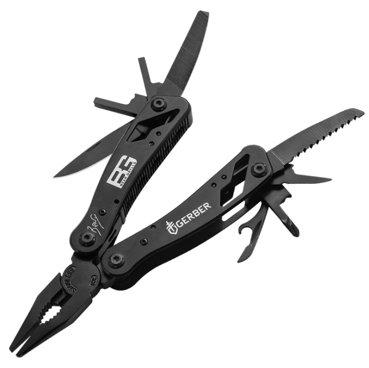 Black Multi-Tool Needle Nose Pliers Cutters Screwdriver with Sheath