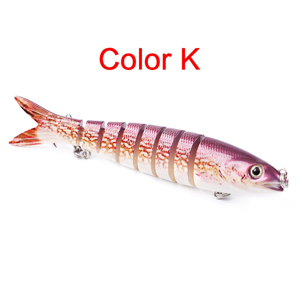 8 Sections Jointed segmented swimbait rattling bb fishing lure bait –  California Outdoor Pro