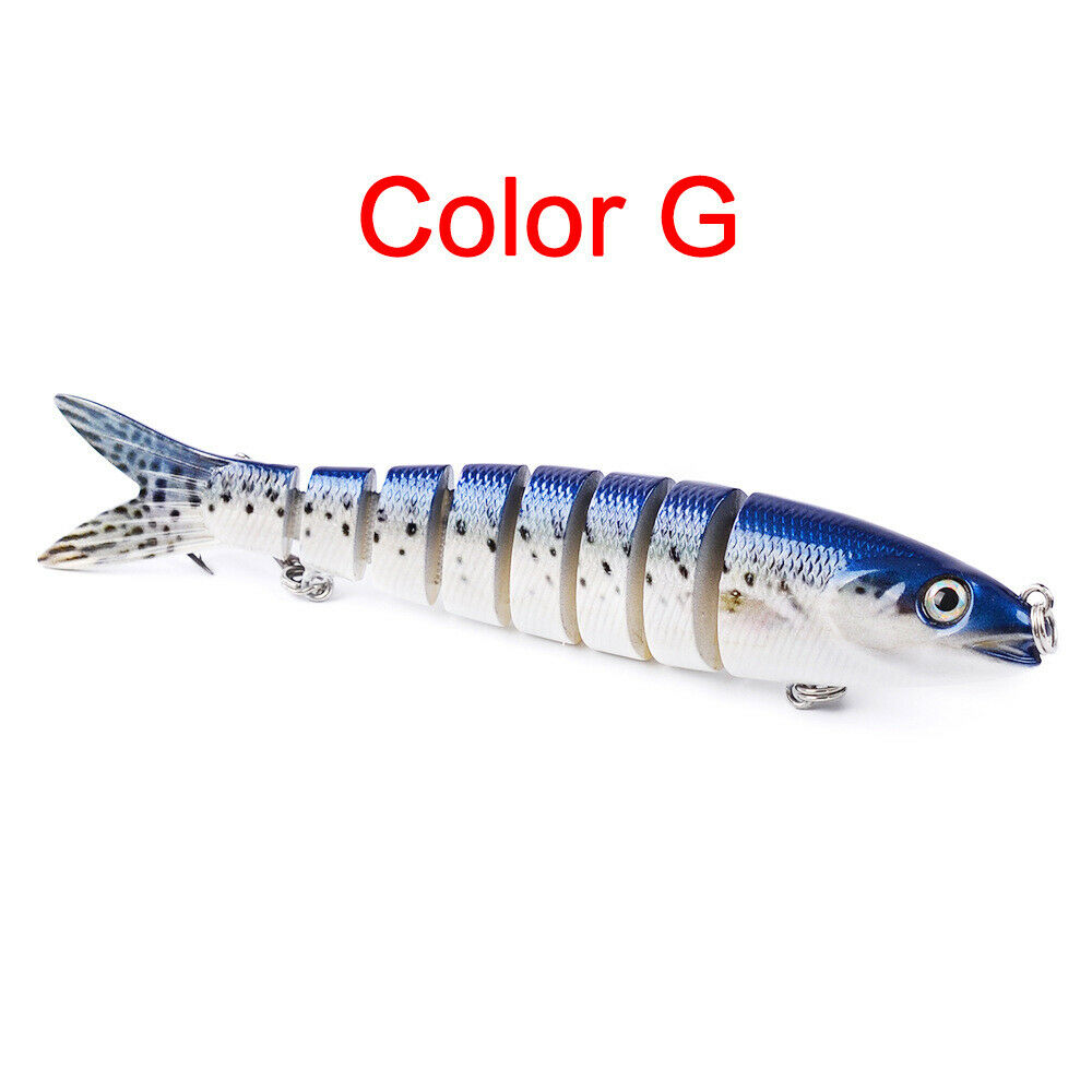 brass segmented fishing lure 8 Sections Jointed segmented swimbait rattling bb fishing lure bait – California Outdoor Pro