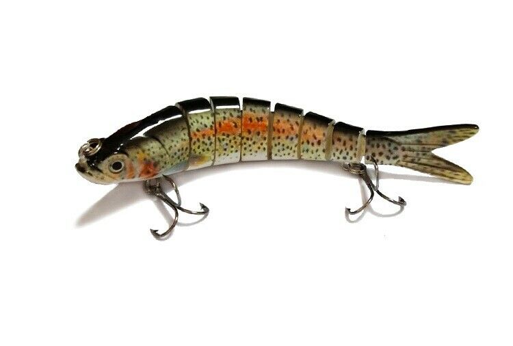 8 Sections Jointed segmented swimbait rattling bb fishing lure bait –  California Outdoor Pro