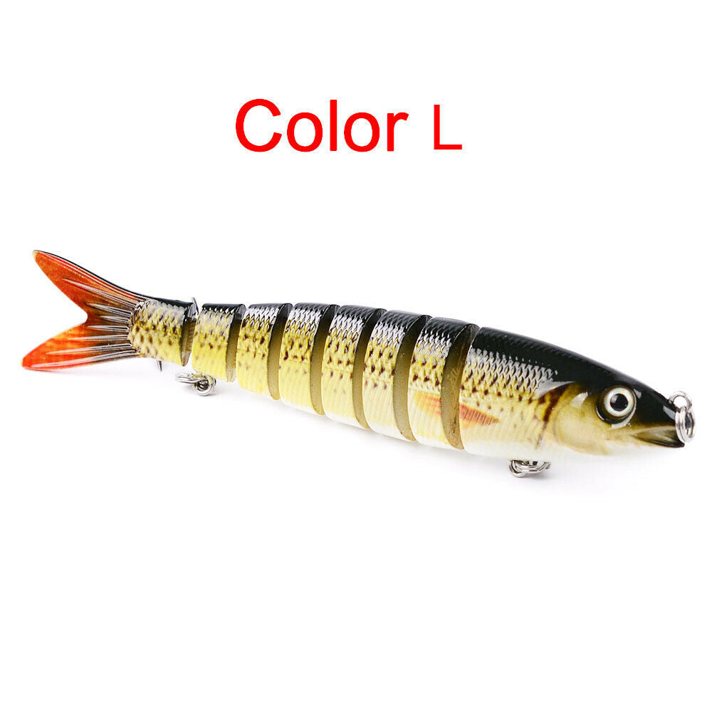 8 Sections Jointed segmented swimbait rattling bb fishing lure