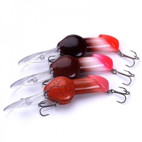 Fishing Lure Minnow 5 inch Penis Dick Swim Funny Crankbait