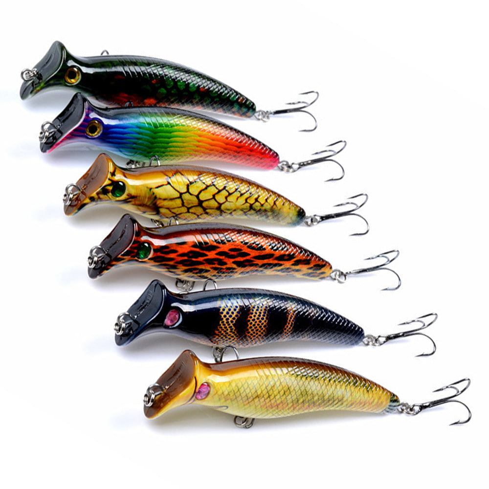 Popper Fishing Lure Topwater Colorful Design