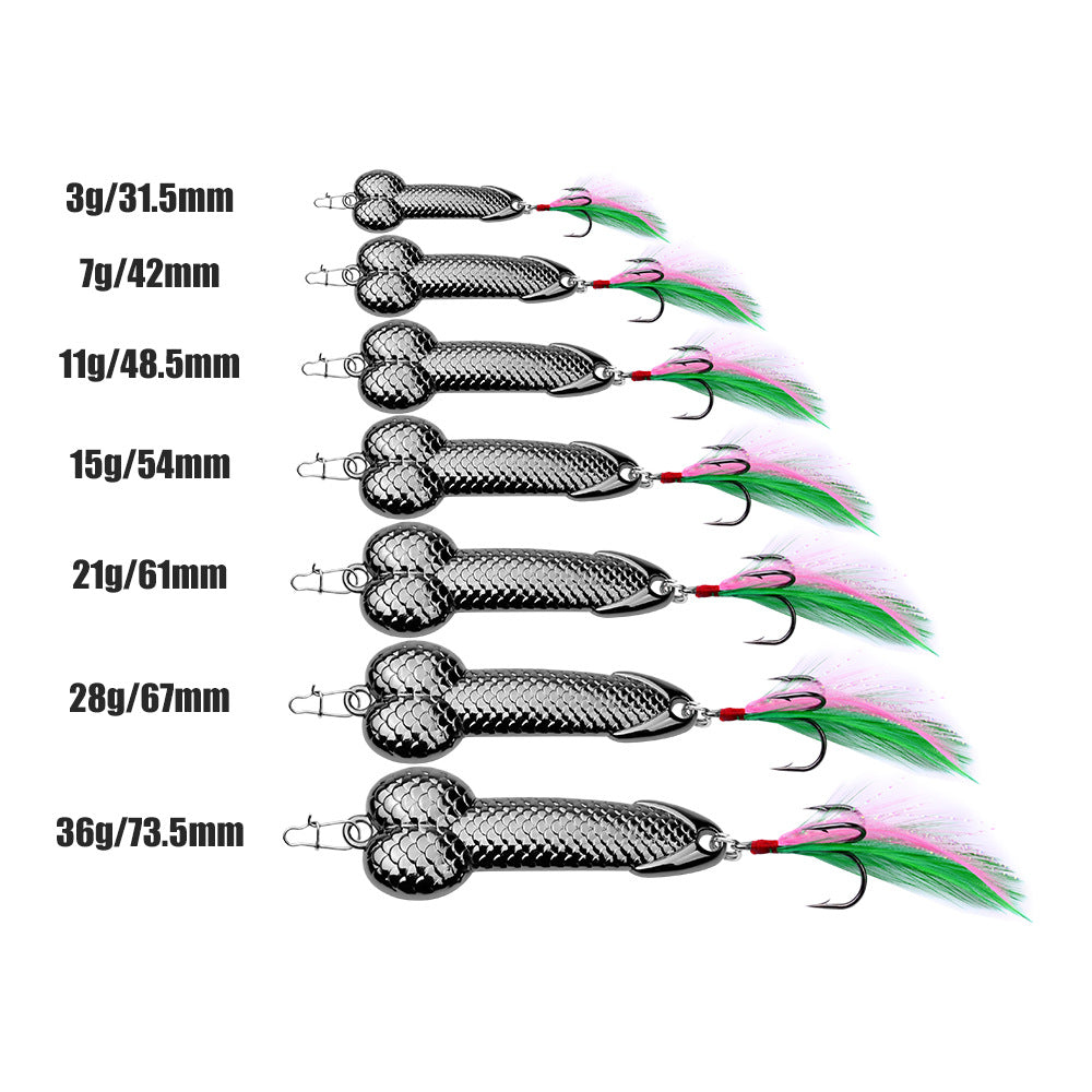 dick and balls fishing lure 3 Penis Shape Dick Spinner Spoon Lure Perfect gag gift Black or Rose Gold Color Bass Trout Freshwater Fishing – California Outdoor Pro
