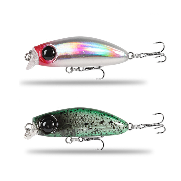 2 Big Eye Fishing Lures Popper Crankbait Swimbait Sunfish Crappie Bass CatFish